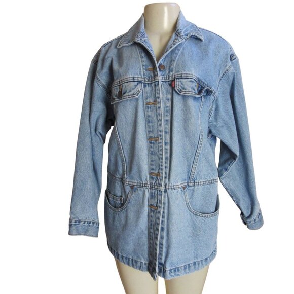 Levi's Jackets & Blazers - Vintage 90s Woman's Levis Longer Denim Jean Jacket Made in USA, SZ Medium